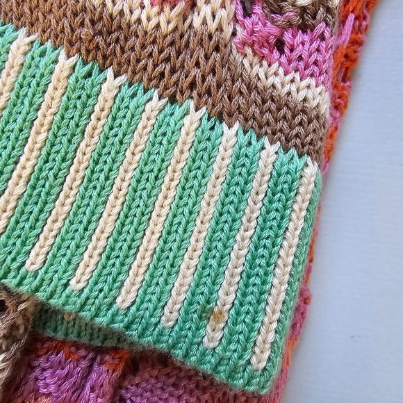 Soft Surroundings Rosita Knit Sweater Top 3/4 sleeve Cotton Multicolor Sz Medium - Picture 11 of 12